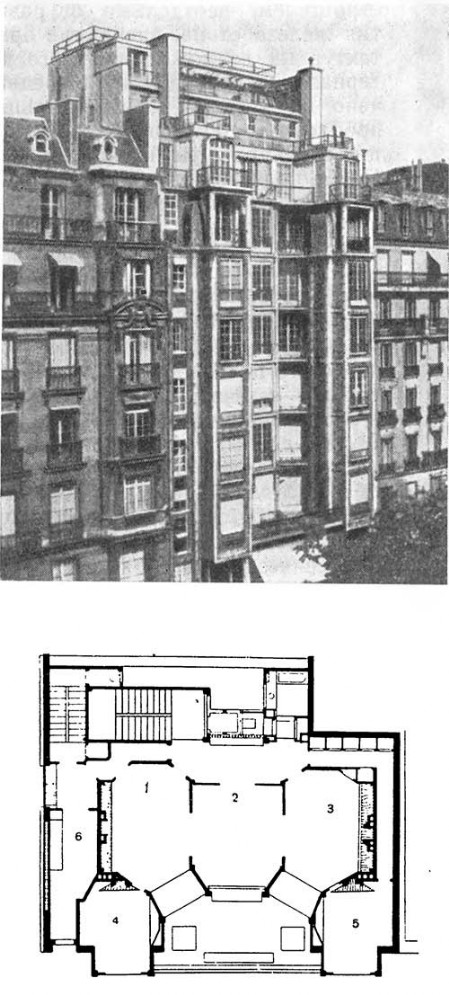 Работы братьев Перре. Жилой дом на улице Франклина в Париже 1903 г. 
