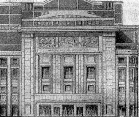 Работы братьев Перре. Театр на Елисейских полях в Париже, 1911—1913 гг.
