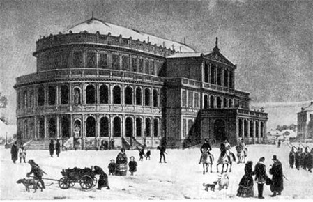 Дрезден. Дворцовый театр, 1837—1841 гг. Г. Земпер. Общий вид