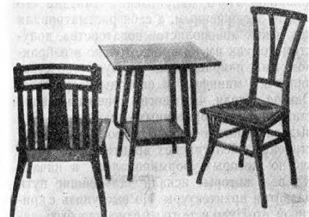 Брюссель. Мебель в особняке в Уккле, 1896 г. А. Ван де Вельде. Стулья и стол