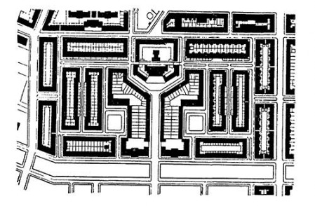 Проект реконструкции района Зюд, первая очередь, 1902 г. X.П. Берлаге