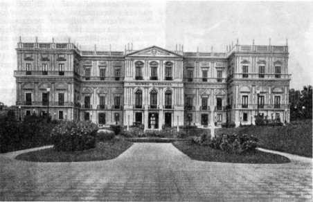 Бразилия. Рио-де-Жанейро. Дворец Сан-Кристован 1821 г. М. да Коста Атайди, перестроен в 60-х годах XIX в. Общий вид