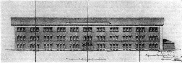 Петербург. Здание кузнечной мастерской старого Арсенала, 1870 г. Фасад